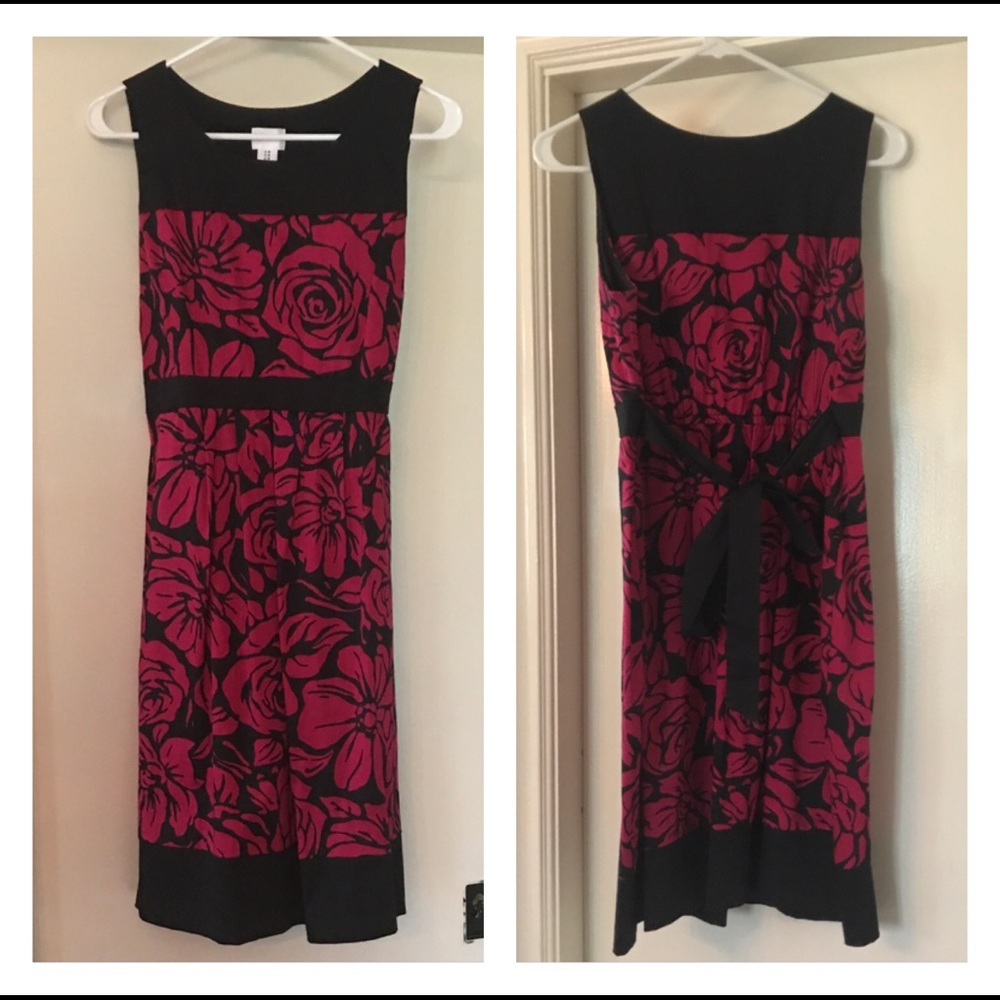 Floral Dress with back tie,  sleeveless